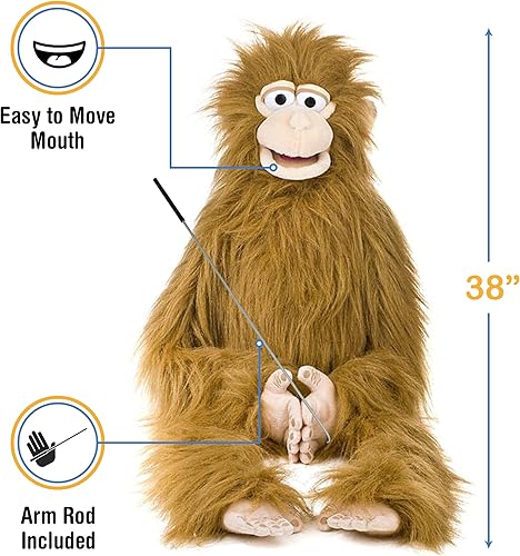 Miniatura 3 de Mono tonto de 38 pulgadas, cintura envolvente, marioneta estilo ventrílocuo