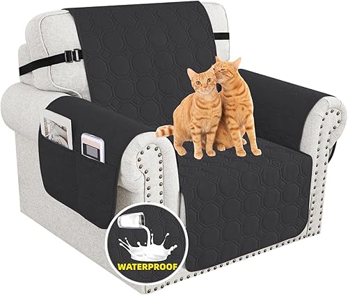 Miniatura 16 de XINEAGE Funda de sofá 100% impermeable para mascotas, funda de sofá antideslizante lavable, fundas de sofá para 3 cojines, protector de muebles con
