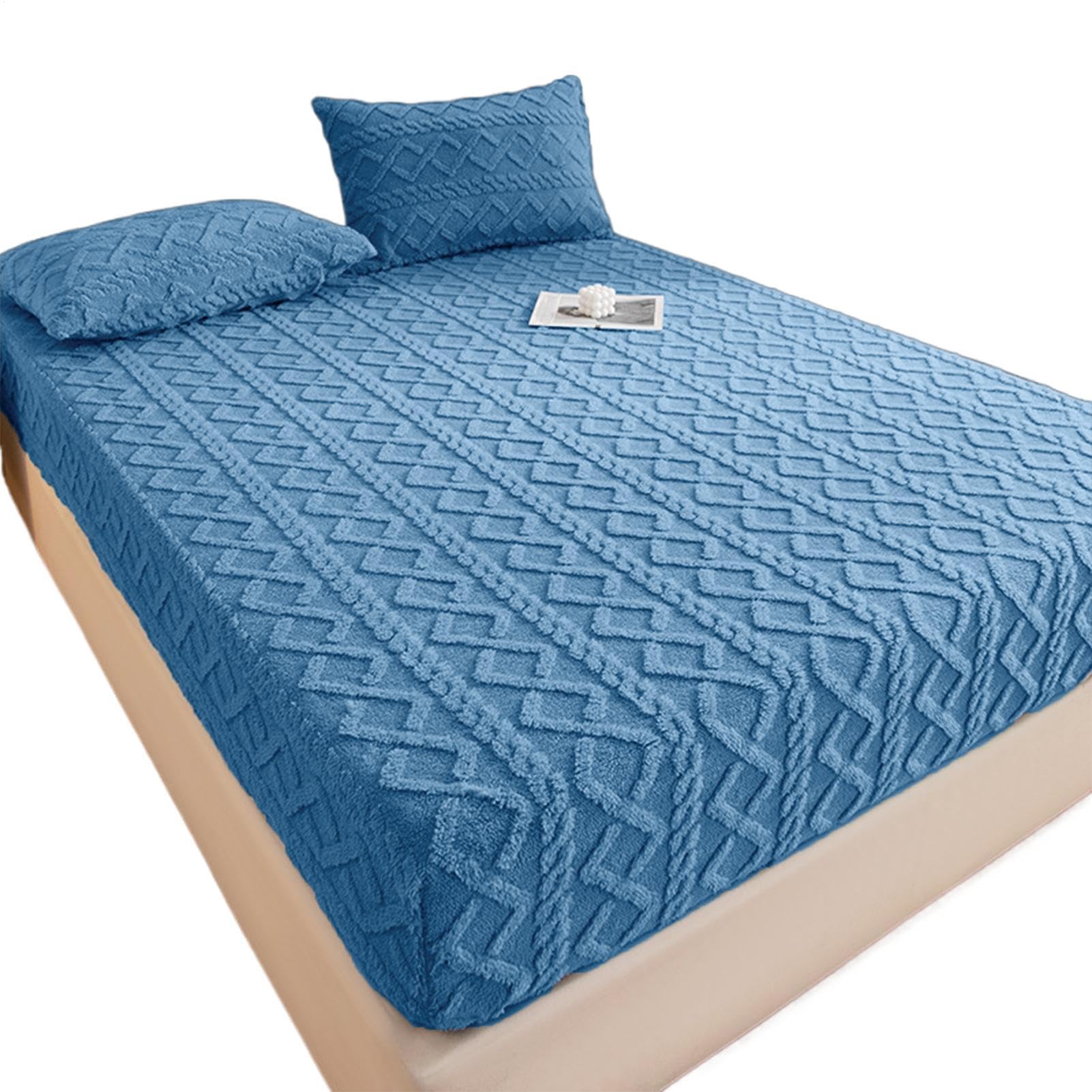 Drap-housse en velours d'hiver haut de gamme résistant au rétrécissement