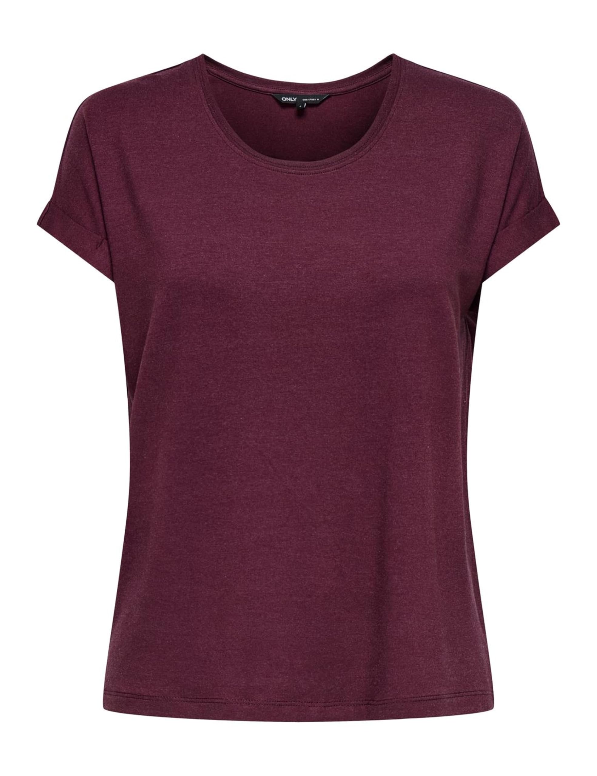 Only Damen Onlmoster S/S O-Neck Top Noos Jrs Burgundy S