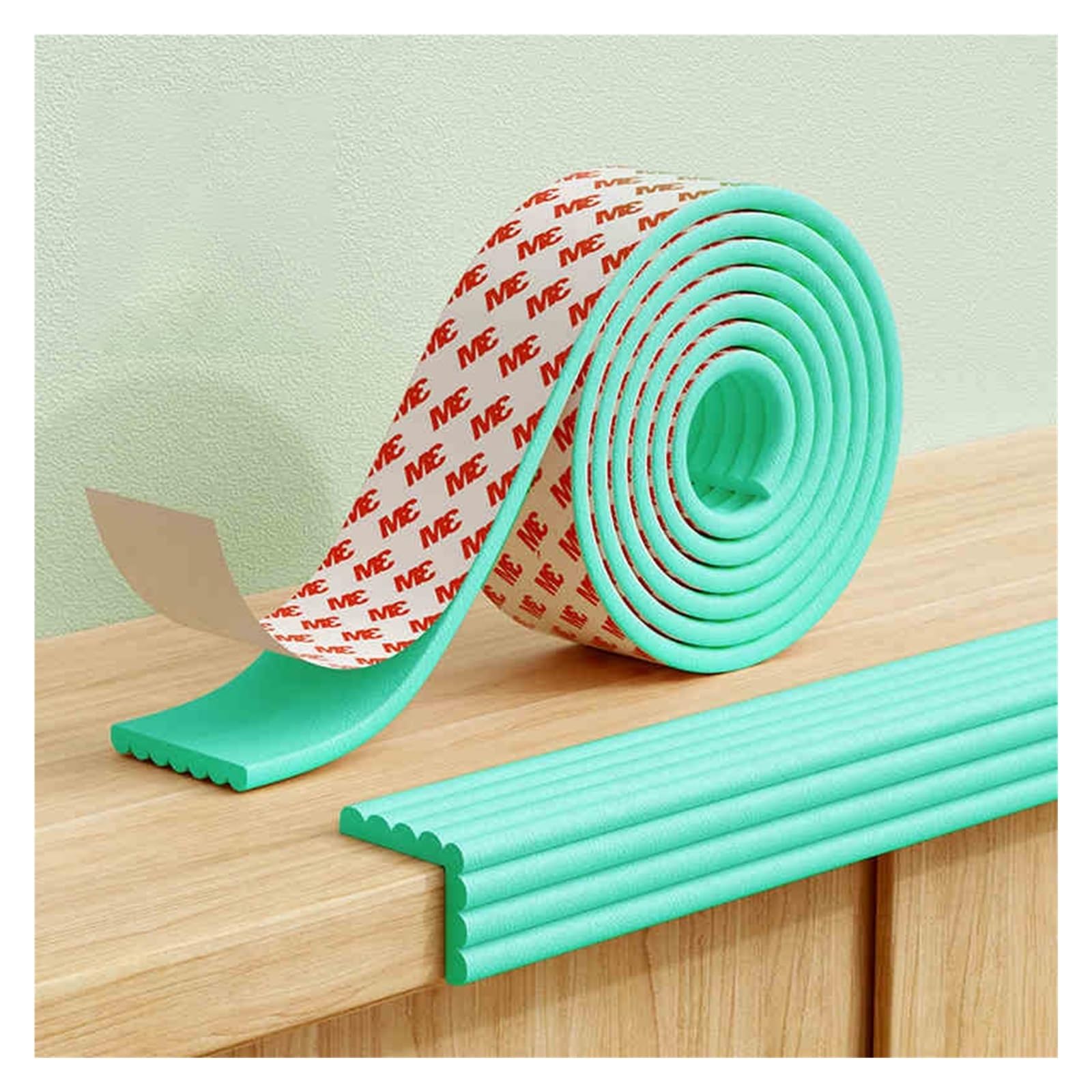 Self Adhesive Foam Safety Bumpers Edge Corner Guards Anti Collision Strips Padding For Furniture Cabinet Stair Steps Table Wall Protection Your Family Proofing Home(Green,5m/16.4ft)