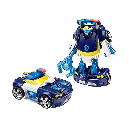 Transformers Playskool Heroes Rescue Bots Energize Chase The Police-Bot Action Figure, Ages 3-7 (Amazon Exclusive)