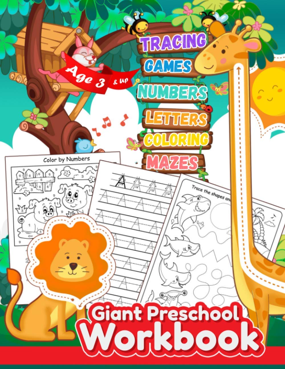 Giant Preschool Workbook: Tracing letters and numbers for preschool , Learning to write for , age 3 and up workbooks for Pre K, Kindergarten and Kids