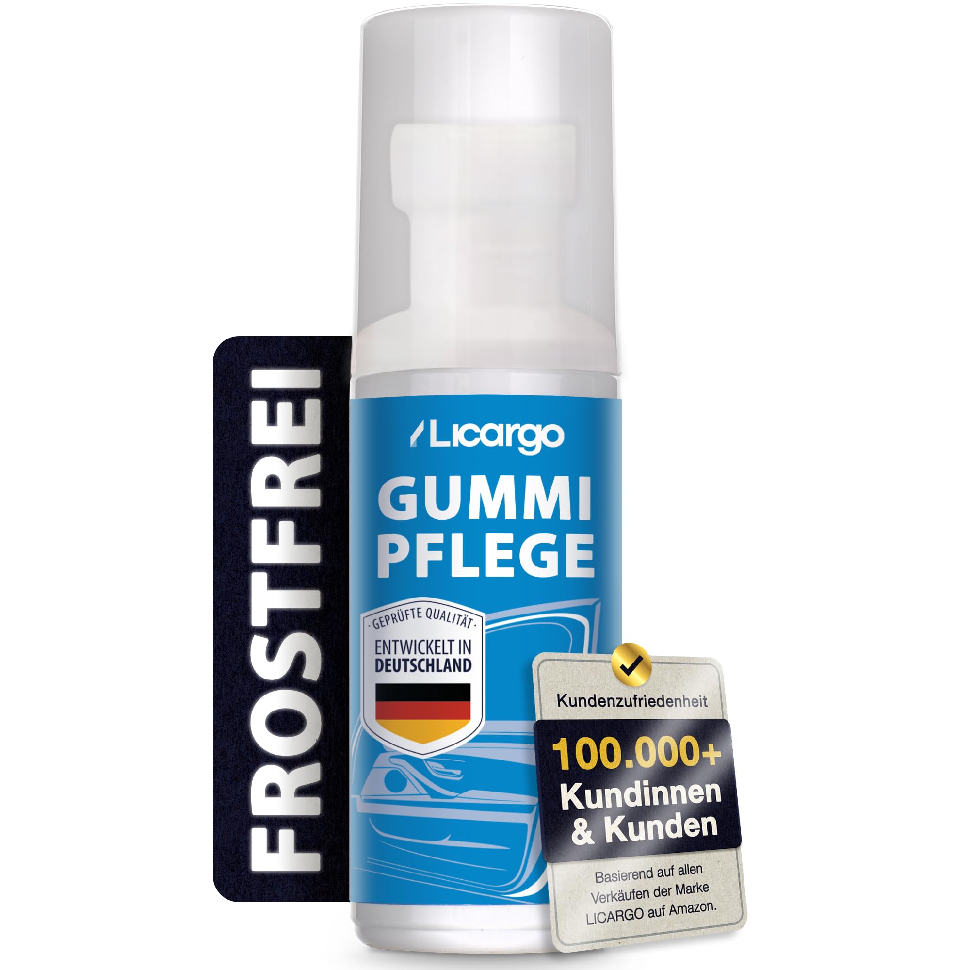 LICARGO Gummipflege Auto Dichtung 75 ml - pflegt, schützt & hält Gummi geschmeidig - Auto Pflegestift für Fensterdichtungen & Türgummi Pflege im Winter - verhindert Festfrieren, Risse & Austrocknung