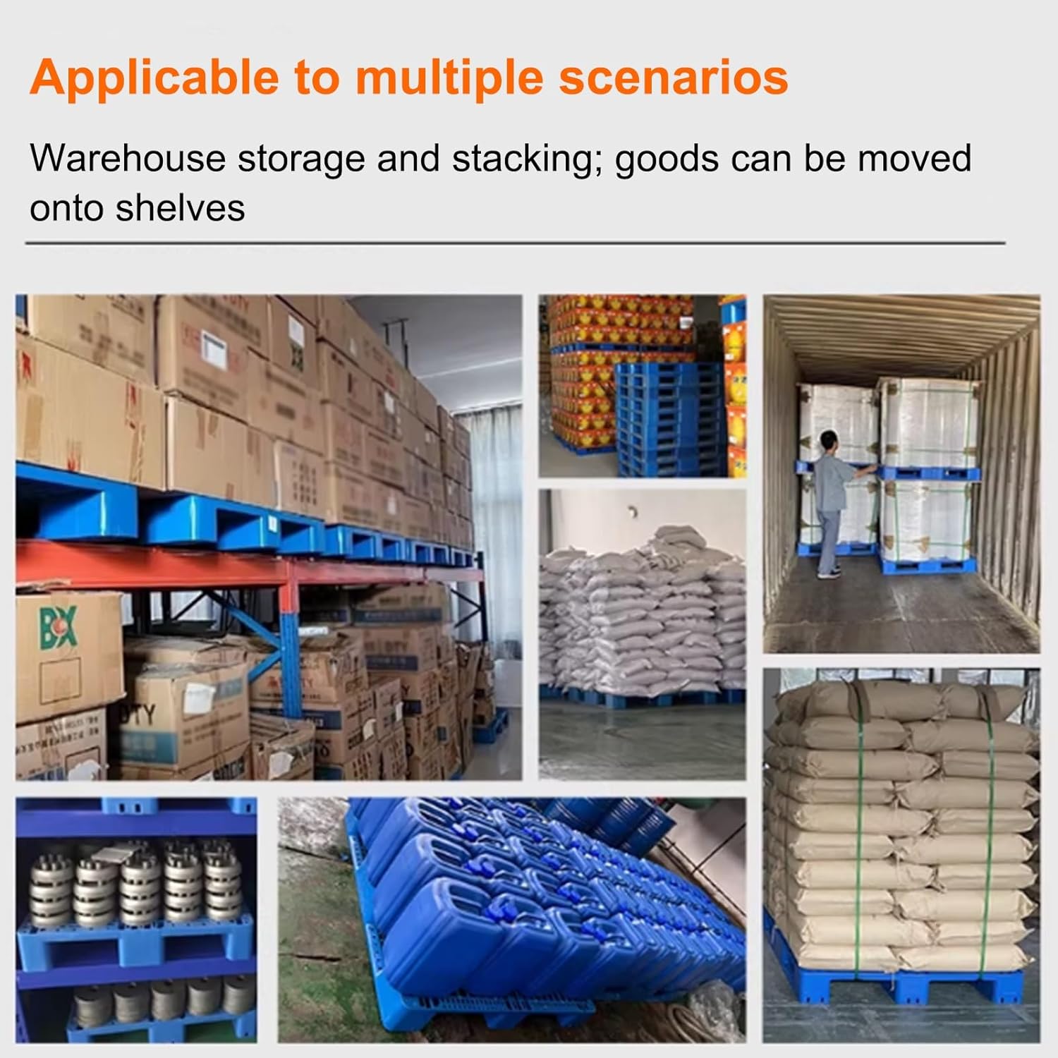 Waterproof Plastic Pallets, Mesh-Patterned for Ventilation and Moisture Resistance, Suitable for Warehouse Storage of Goods(90x90x15cm)