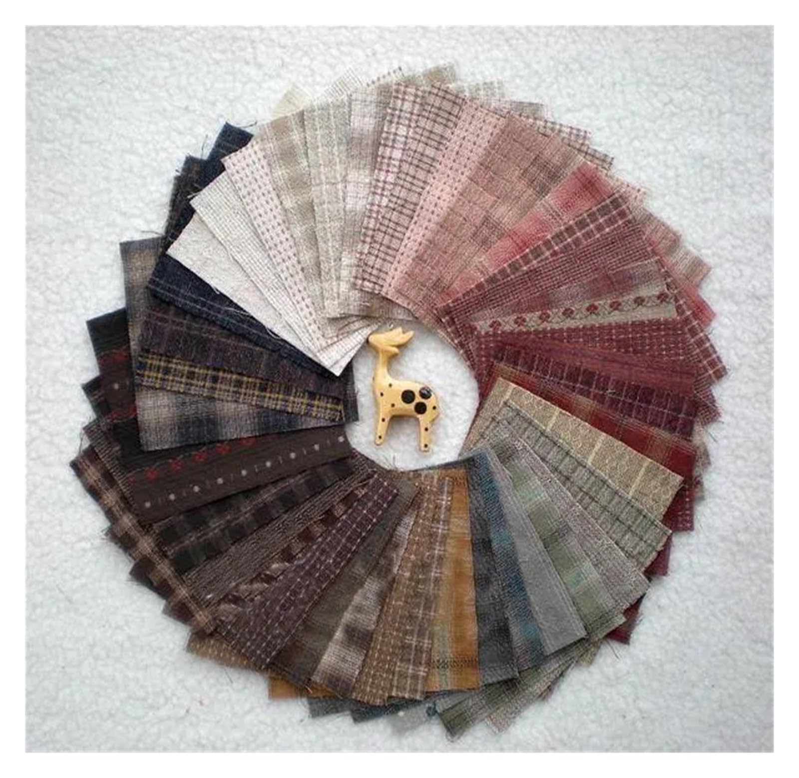 Set Di Tessuti Per Patchwork Tessuto di cotone patchwork fai da te fatto a mano in tessuto tinto in filo 50 pezzi 9 * 12 cm