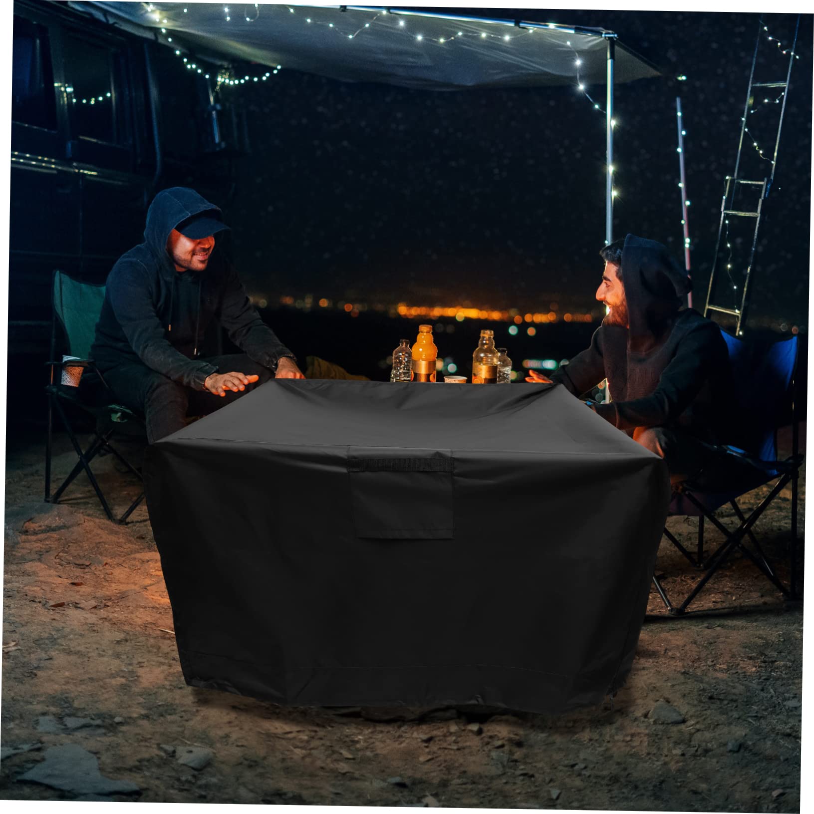 Garneck Copertura Barbecue da Esterno in Oxford Cloth Nero, Resistente e Antietà Tessuto, Adatta per Giardino e Patio, Telo Protettivo per Grill