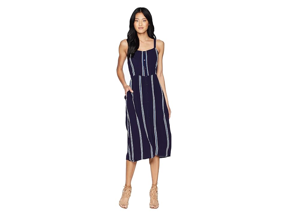 

Tavik Geni Midi Dress (Evening Blue/White Stripe) Women's Dress
