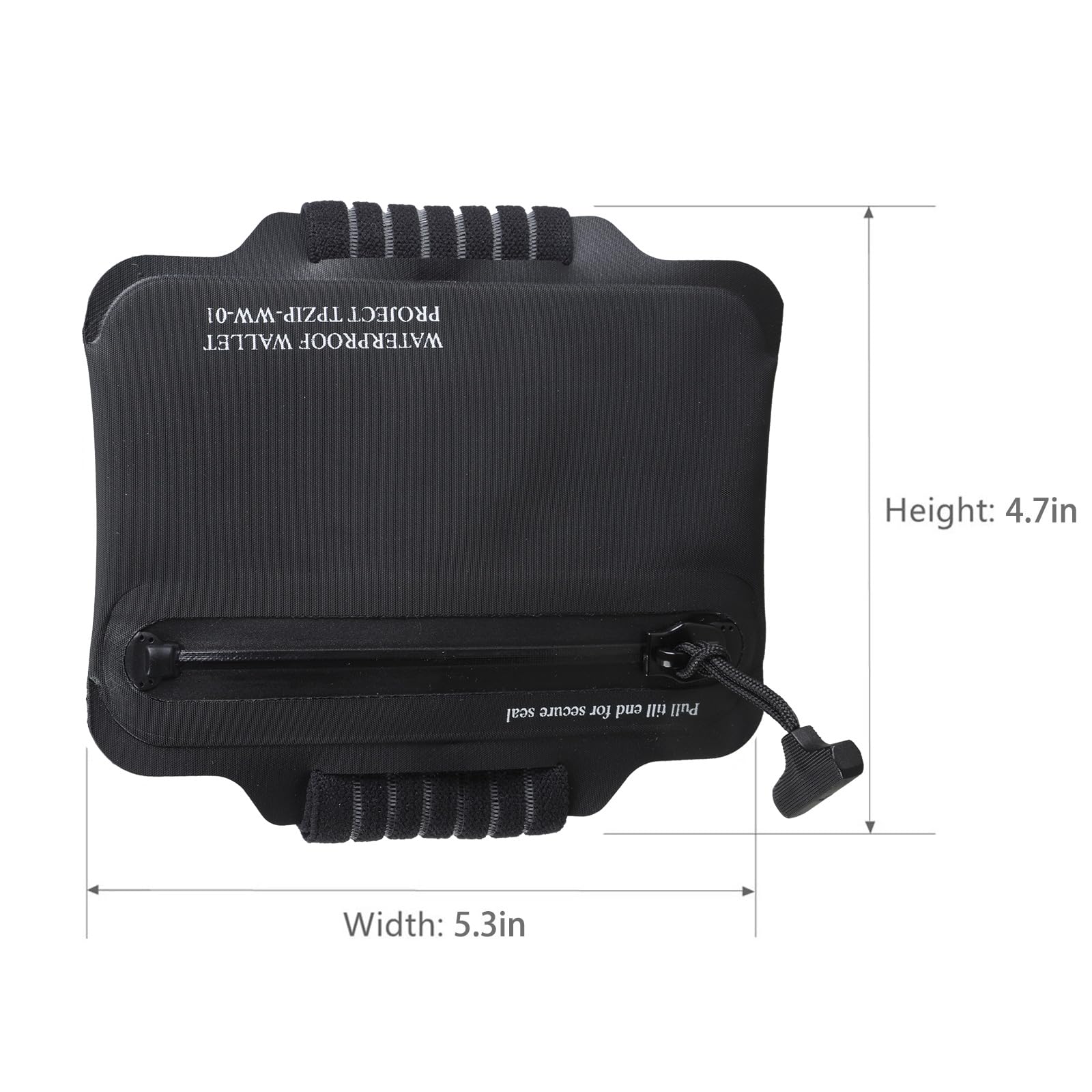 Borsa da polso da braccio per immersioni, leggera, porta carte di credito, portamonete, con cerniera, per attività all'aperto e nuoto, impermeabile