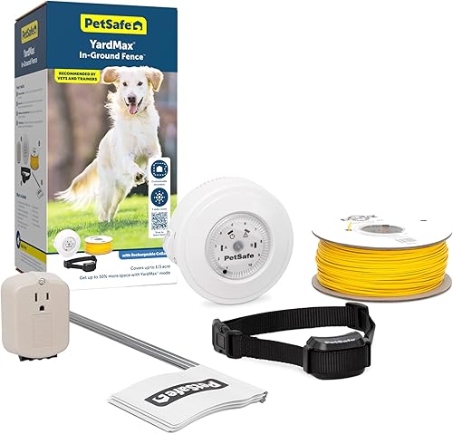 PetSafe YardMax - Cerca recargable en tierra para perros y gatos - de la empresa matriz de la cerca invisible - Barrera subterránea para mascotas -