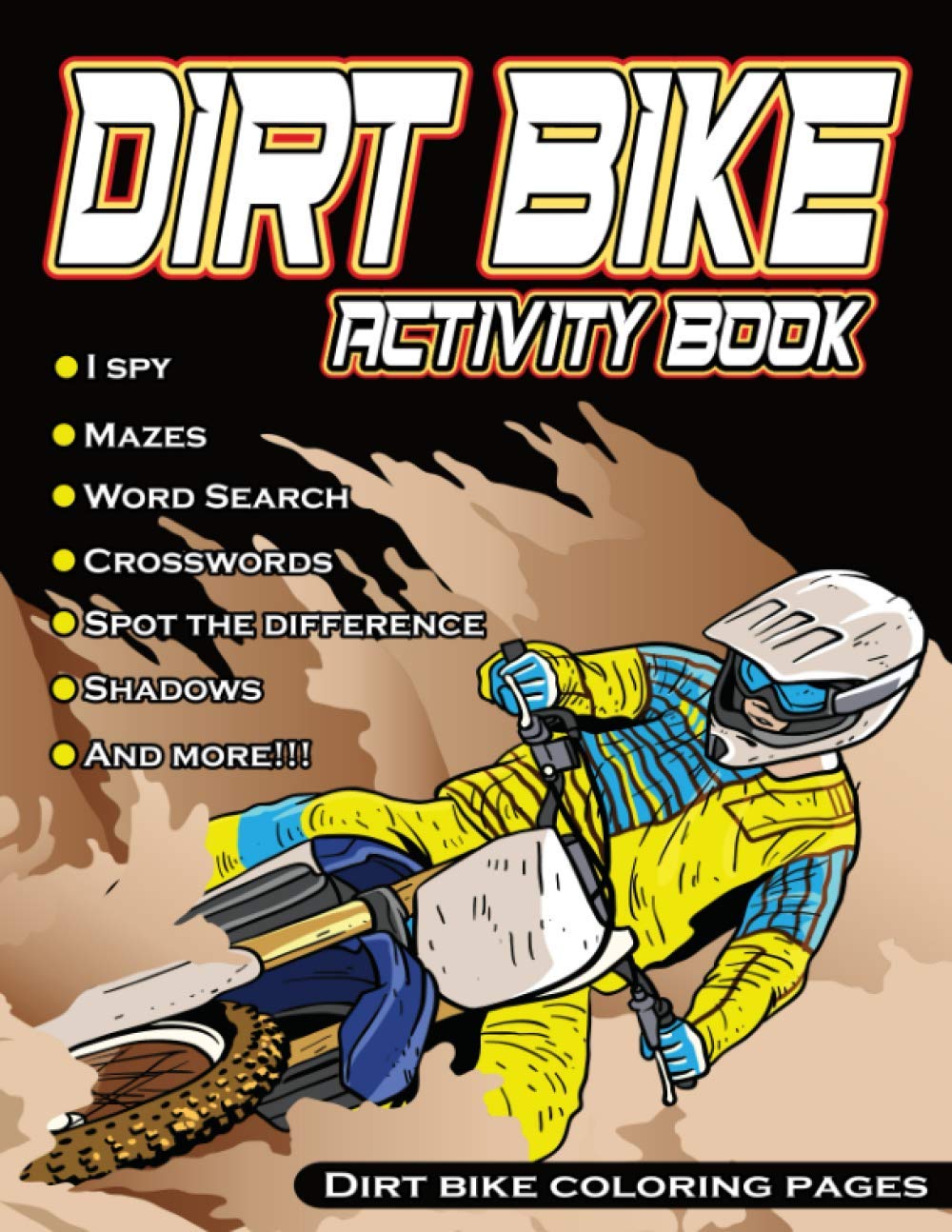 Buy Dirt Bike Activity Book Motocross Supercross Action Coloring Book