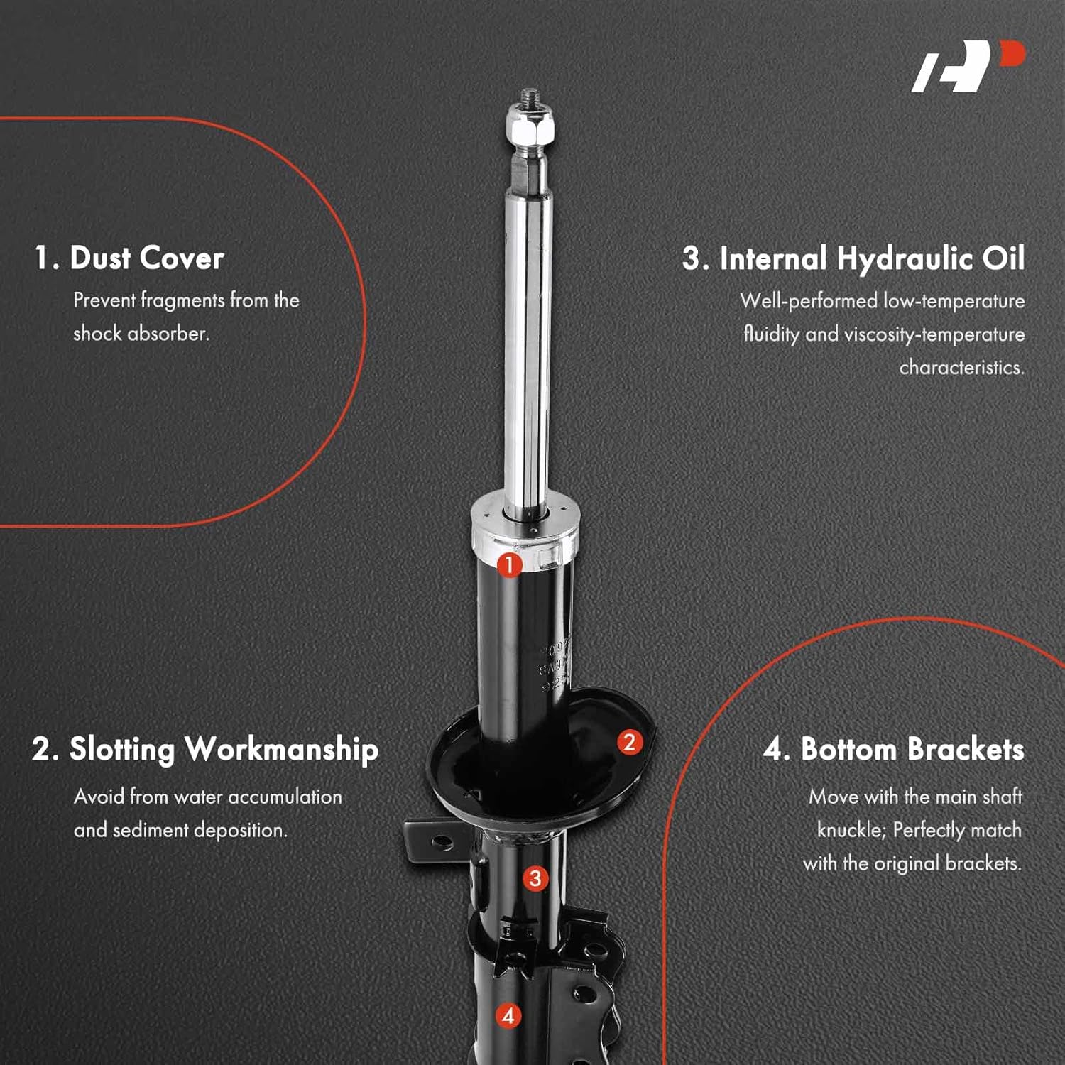 A-Premium Front Strut Assembly Compatible with Kia Rio 2002 2003 2004 2005, Driver and Passenger Side 2-PC Set