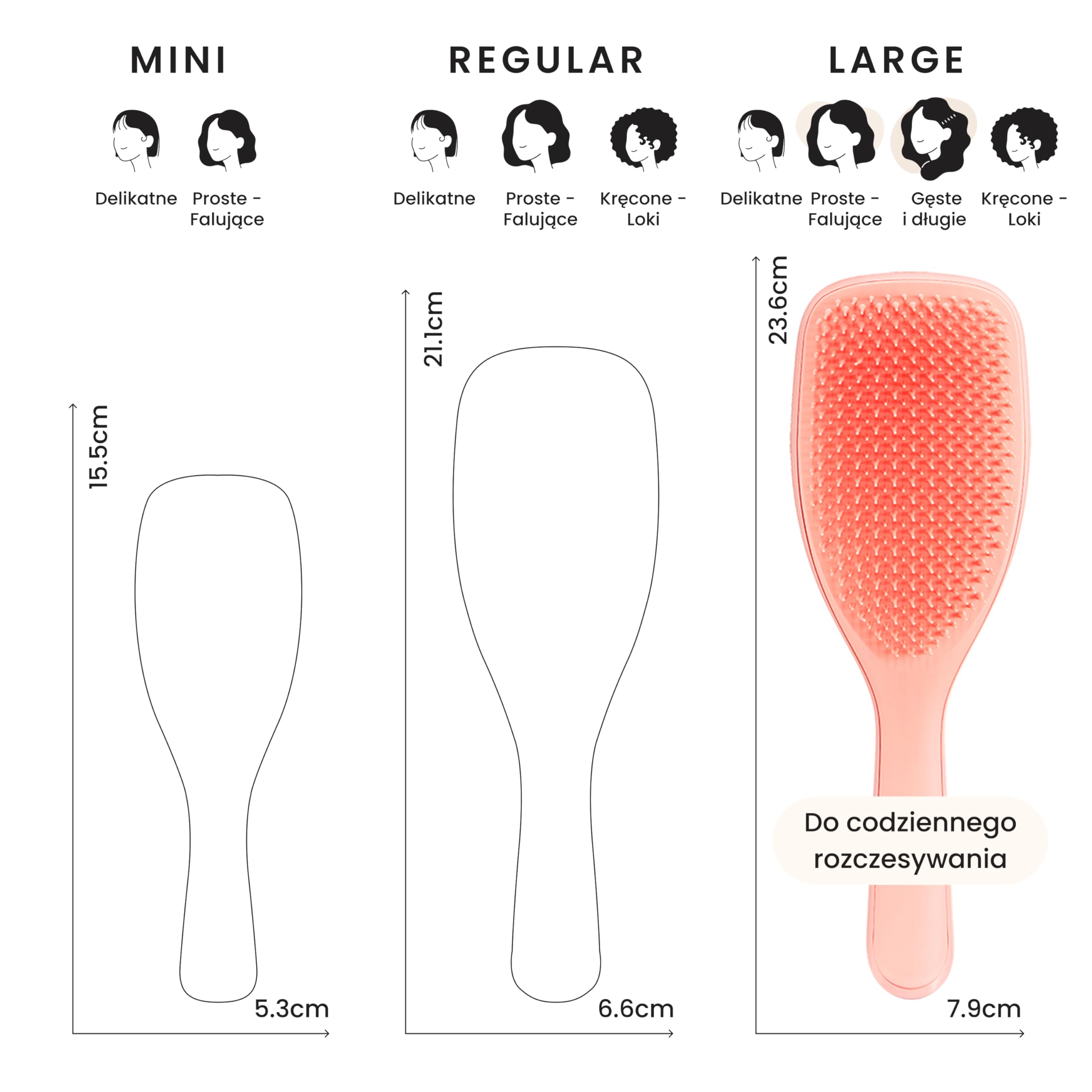 Tangle Teezer Ultimate Detangler - Szczotka do rozczesywania do gęstych, lokowanych i długich włosów - Dwupoziomowe ząbki zmniejszają łamliwość i eliminują splątania - Brzoskwiniowa poświata