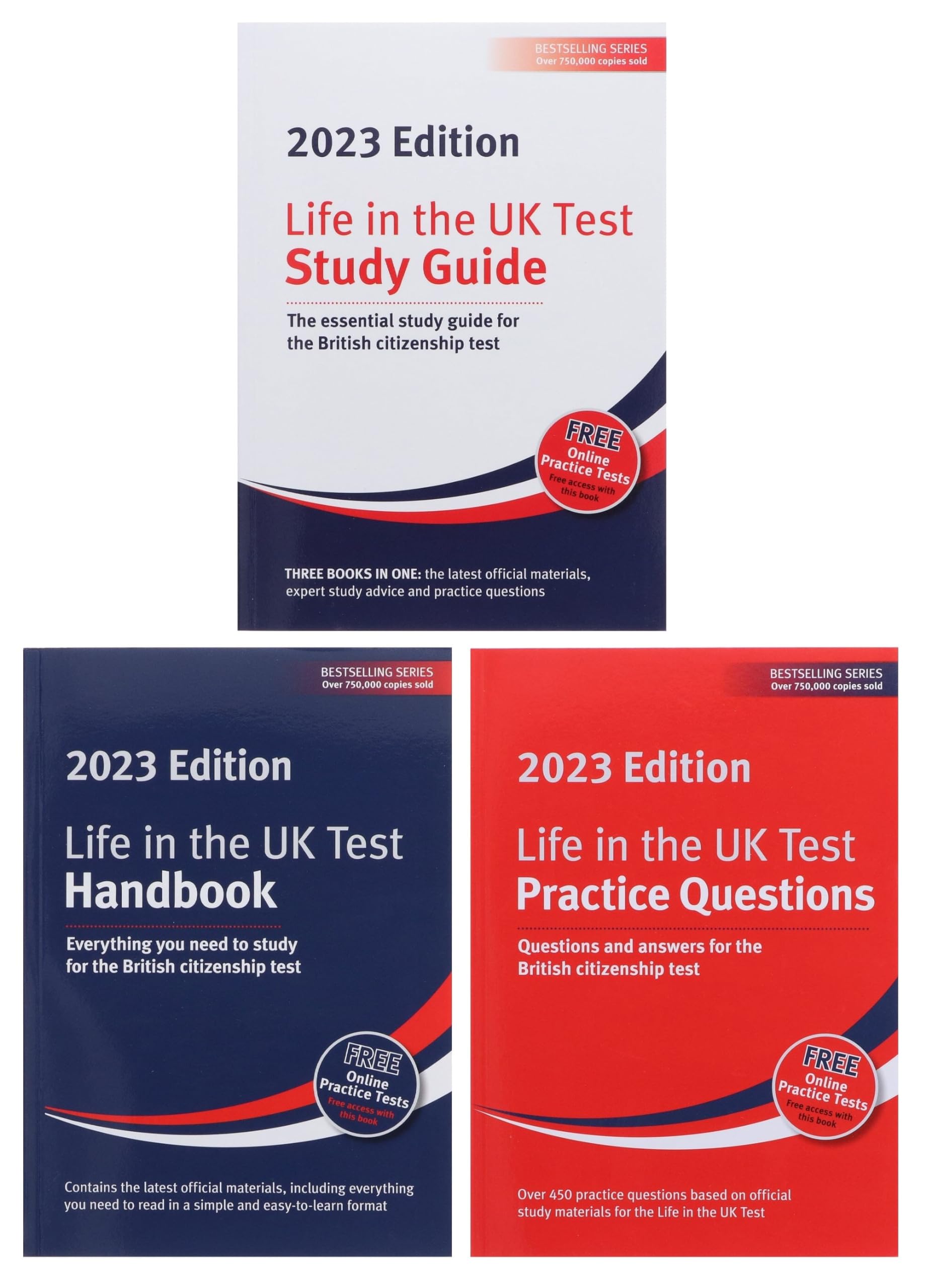 Life in the UK Test 2023 3 Books Collection Set (Life in the UK Test ...