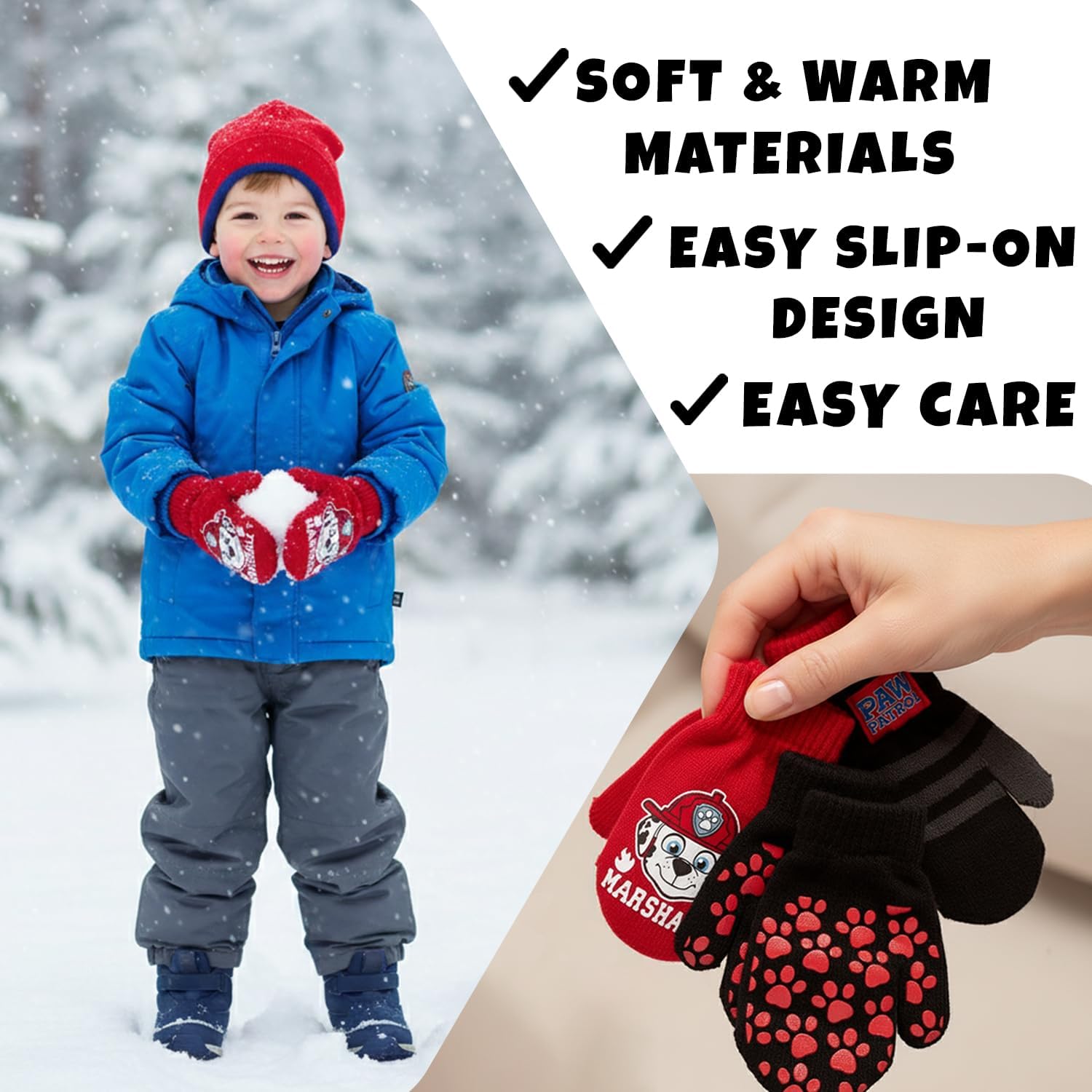 Nickelodeon Boys 4 Pack Mitten or Glove Set: Paw Patrol and Blaze (Toddler/Little Boys) - Image 5