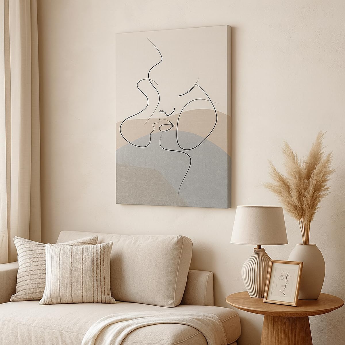 Cuadro Decorativo 70x100 cm Moderno Vertical Abstracto Personas - 5170 | Cuadro sobre Lienzo Grande Arte mural Decoración del Hogar Salón Dormitorio Cocina sobre Lienzo Cuadros de Pared Estilo