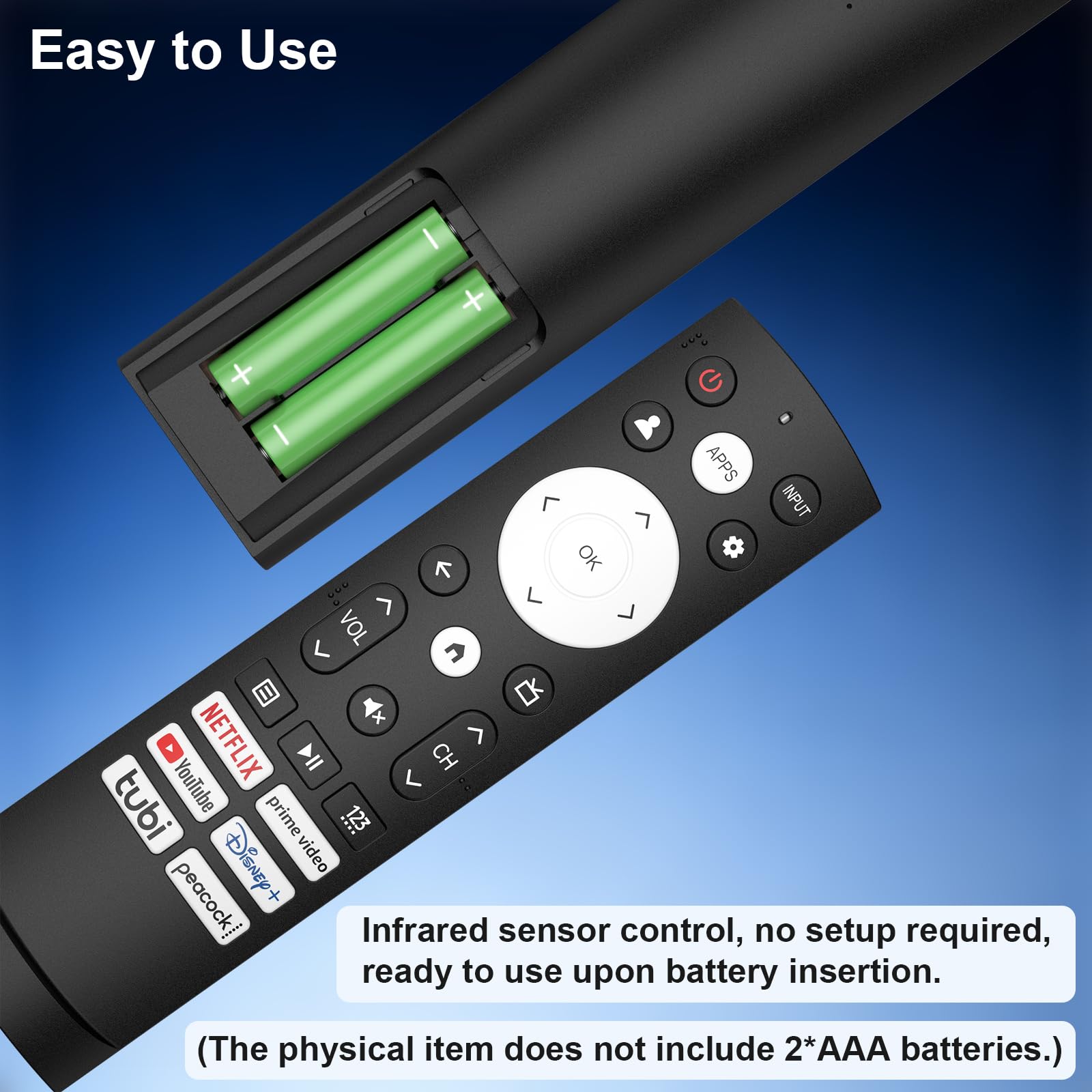 Remote Control for Hisense Smart Google TVs Remote Replacement for UHD ULED QLED 1080p Laser Hisense Google TVs — view 5