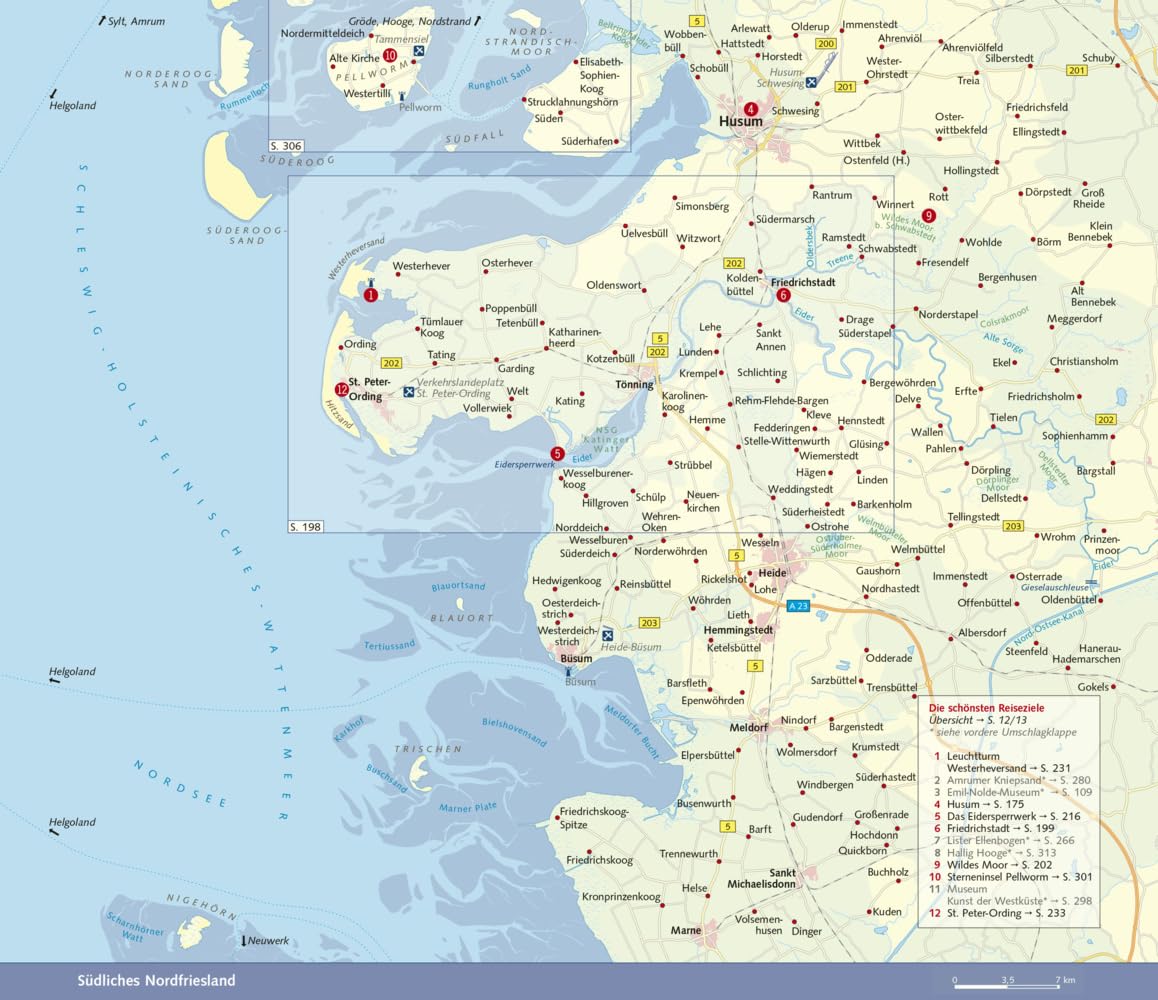 TRESCHER Reiseführer Nordfriesland: Sylt, Amrum, Föhr, Halligen, Husum, St. Peter-Ording, Eiderstedt und Hinterland. Mit Wanderungen und Radtouren