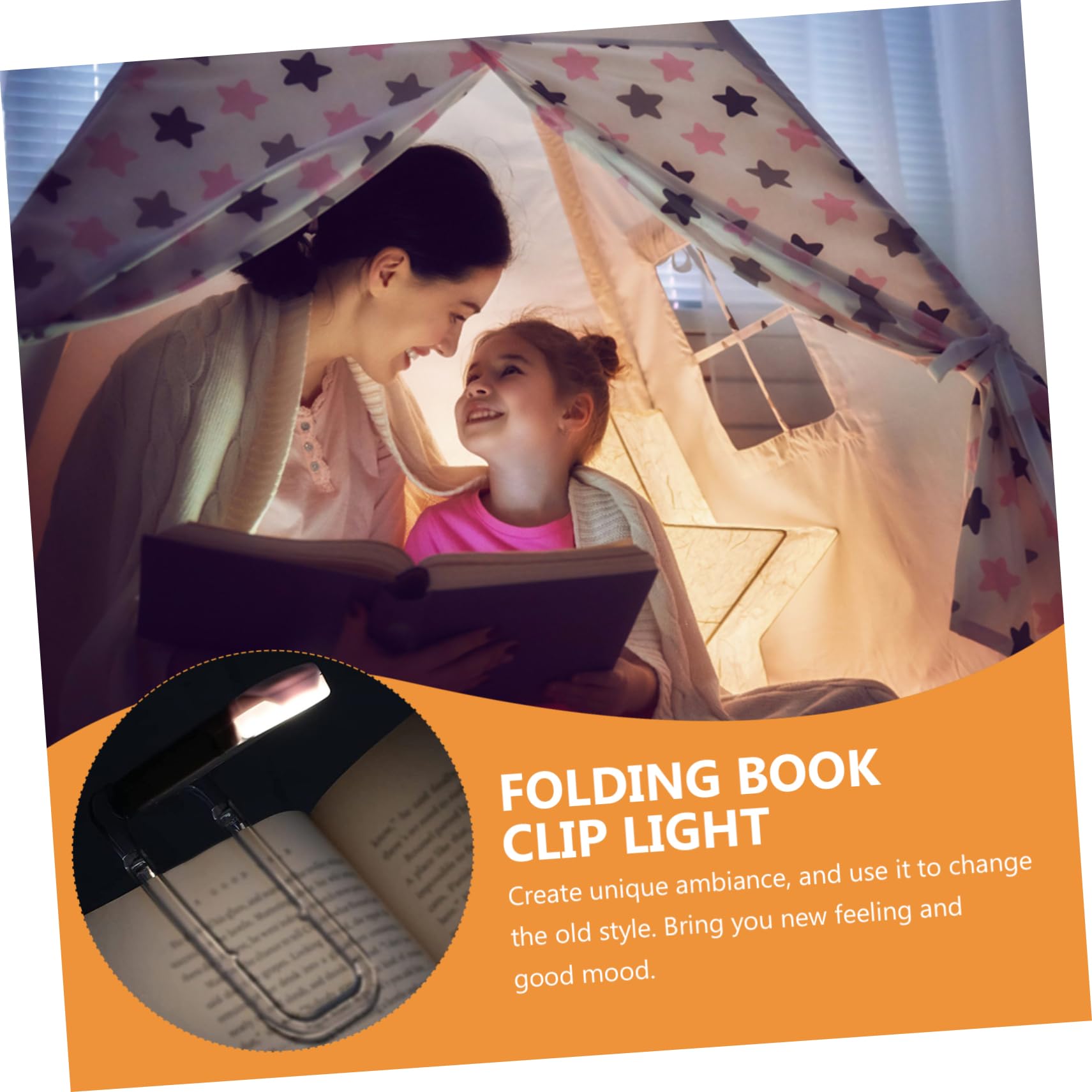 Homoyoyo Clip Lamp for Books Led Book Light Compact Book Light for Study and Reading