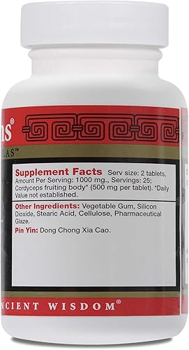 Miniatura 2 de Health Concerns - Cordyceps PS - Suplemento herbario Dong Chong Xia Cao - 50 Tabletas