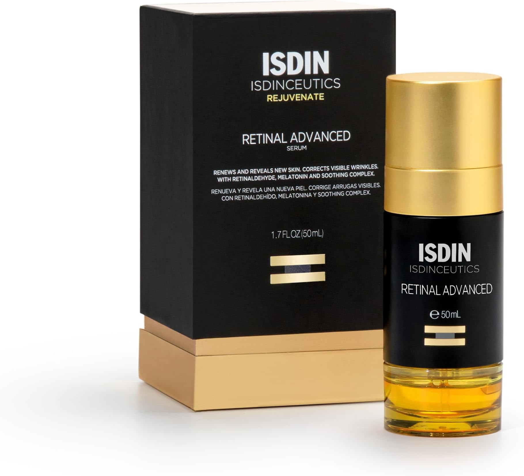 Isdinceutics Retinal Advanced - Rejuvenating Facial Night Serum with Retinaldehyde and Melatonin 1.7 FL OZ (50 ml)