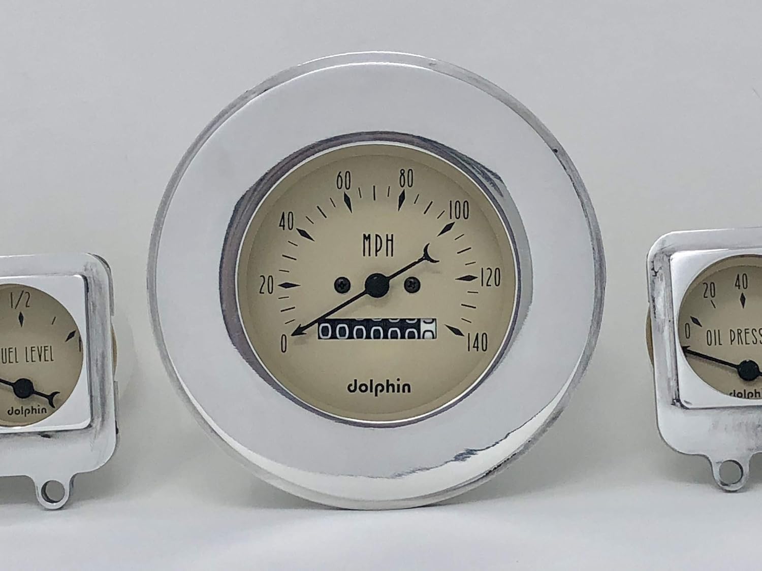 Dolphin Gauges Compatible with 1941 1942 1943 1944 1946 1947 Dodge Truck 5 Gauge Dash Cluster Panel Set Mechanical Tan