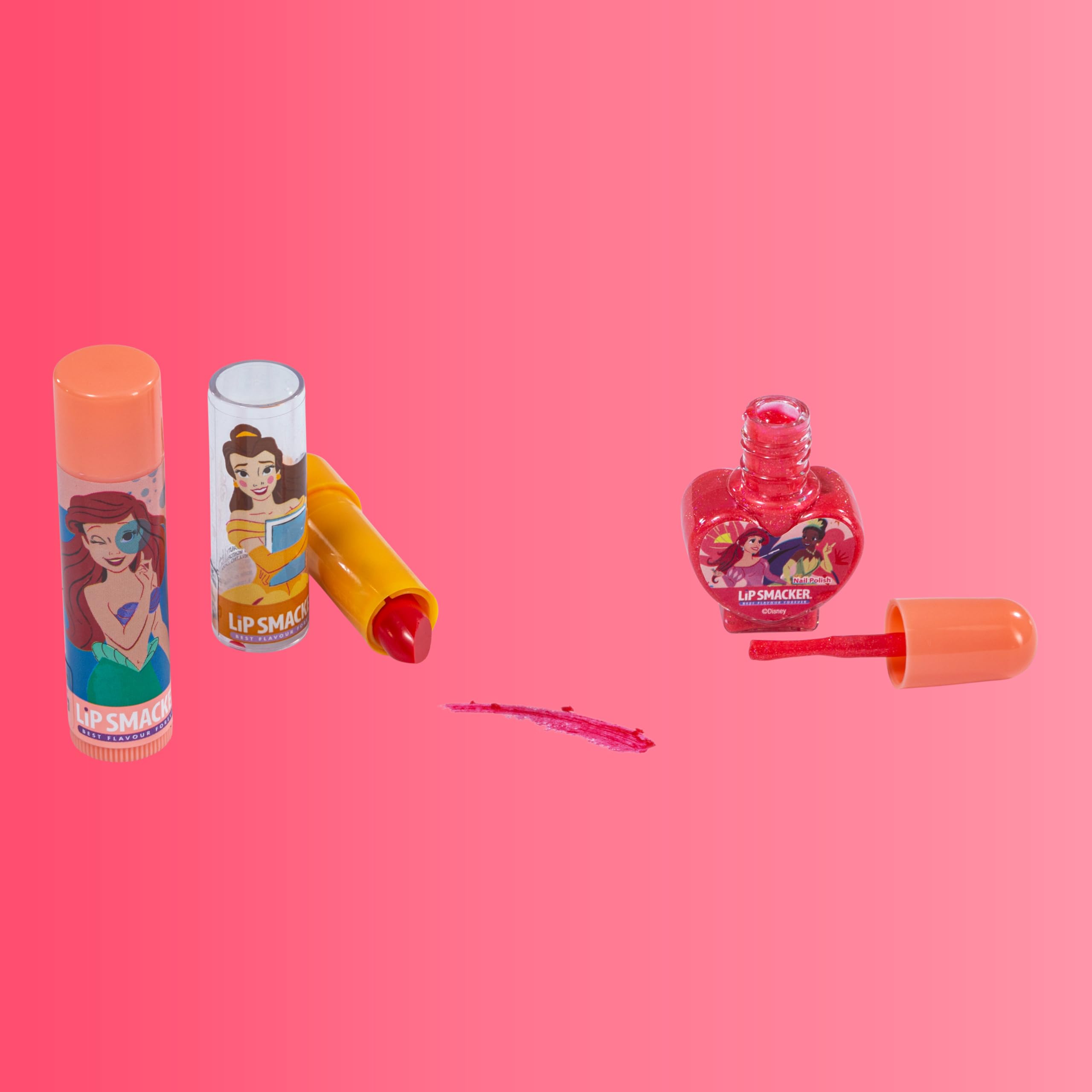 Lip Smacker Disney Beauty Book Tin, Zestaw do Makijażu dla Dziewczynki z Pomadkami, Błyszczykami, Lśniącymi Cieniami do Powiek i Lakierami do Paznokci, w Tym Akcesoria do Włosów i Makijażu