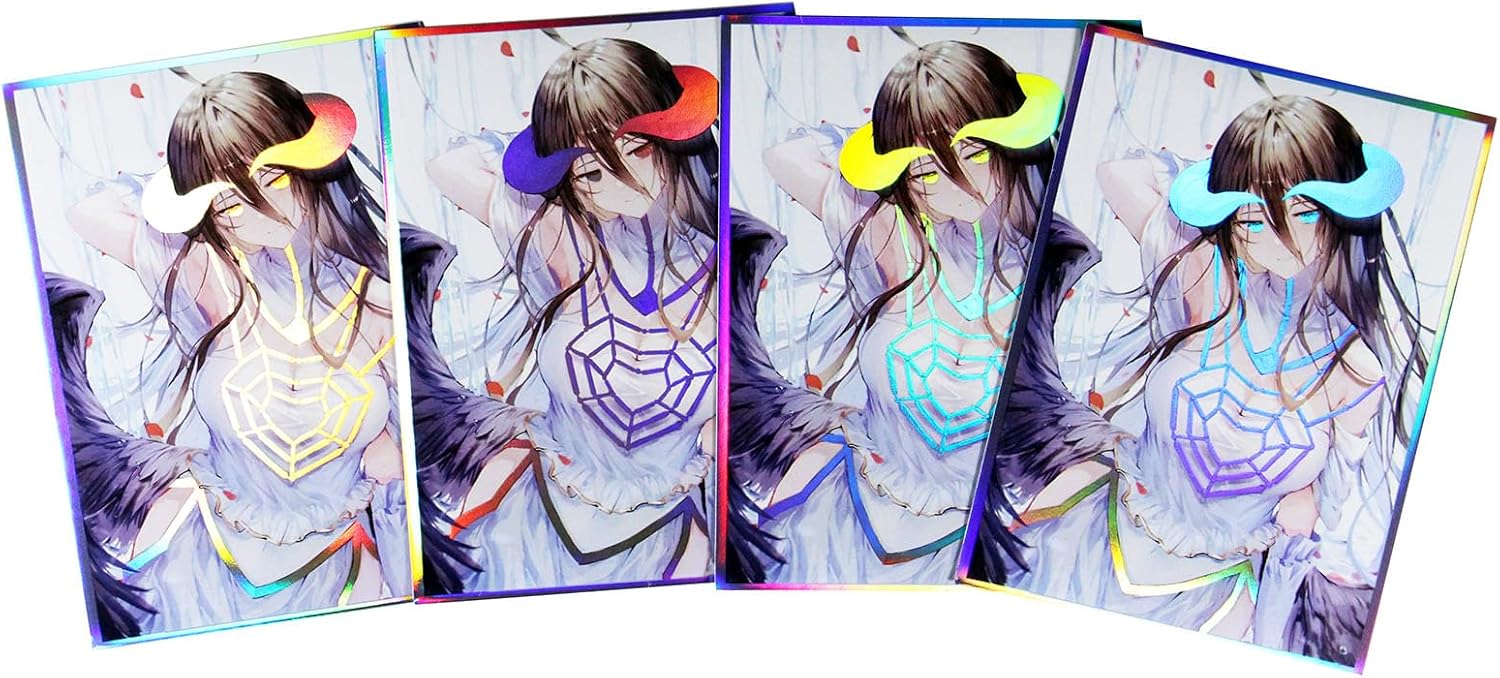 60ct (Albedo) Holographic Standard Size Cards for MTG/TCG/PTCG Art Anime Printing Card Sleeves Protectors 67x 92 mm (Holo_67x92_A18)