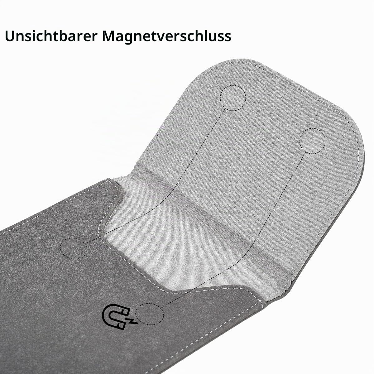 CaseBuy Premium Leder-Tastaturabdeckung für 2024 2023 2021 Apple iMac 61 cm (24 Zoll) M4 M3 Magic Keyboard ohne Out Touch ID A2449 A2450 Zubehörtasche, Space Grey