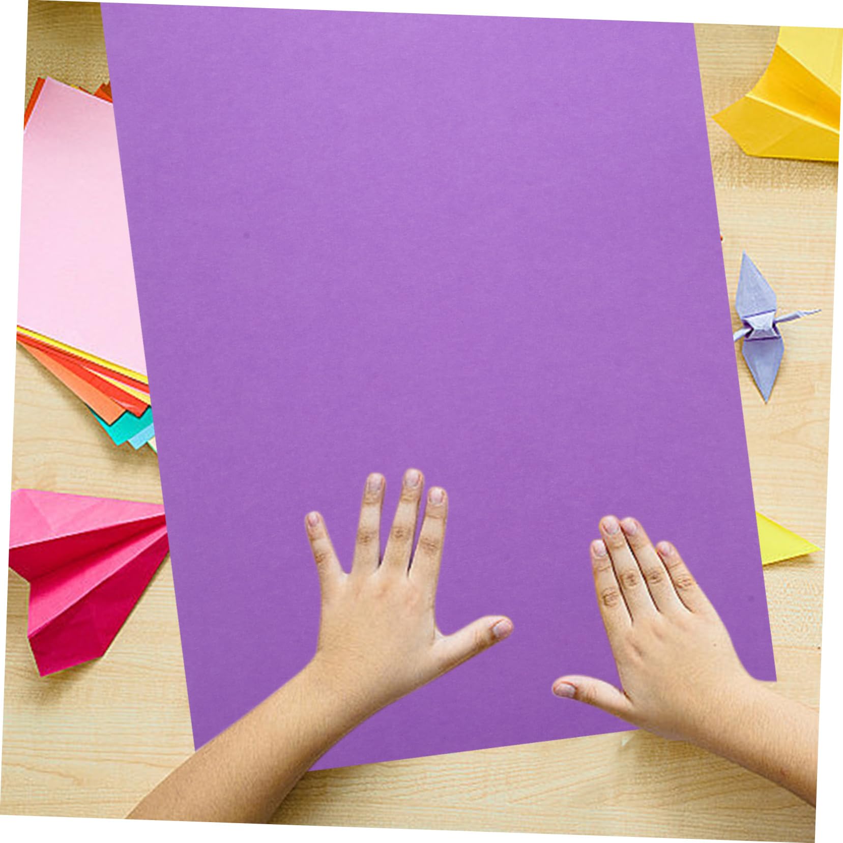 TEHAUX Lila Bastelkarton Vielseitig Einsetzbar aus Papier 50 Blatt Zuschneidbar für Bastelarbeiten und Kartenherstellung