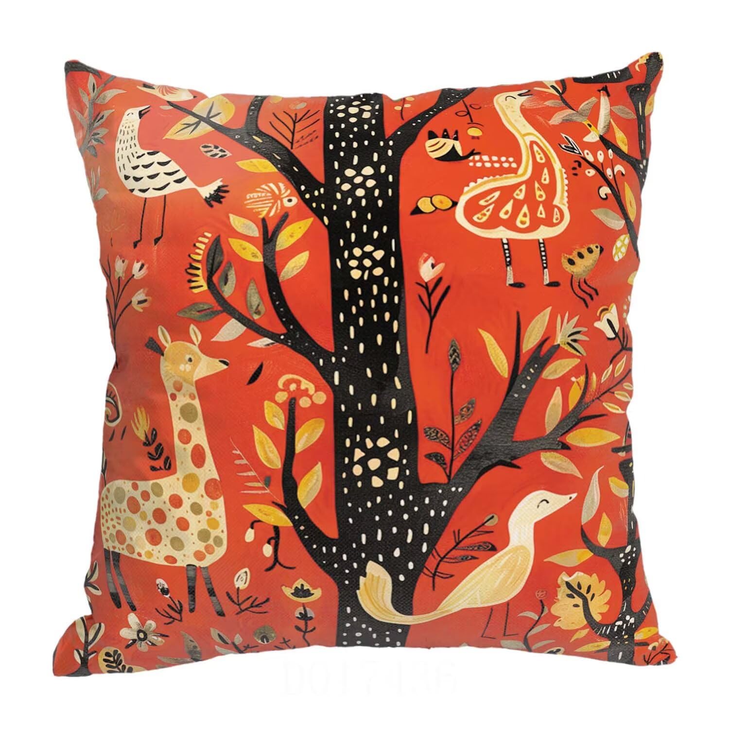 Fundas Cojines SuavesRojo Fundas Cojines Cuadradas Suaves Funda Almohada Cojines Suaves Sillas Jardin para Oficina Jardín Cama Sofá Banco Interior o Exterior Juego de 4 Funda Cojin Bohemia mu-214