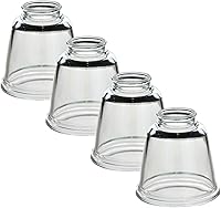 Vista 1 de LIGHTACCENTS Cubiertas de luz para ventilador de techo de vidrio transparente – Juego de 4 cúpulas transparentes de repuesto para lámparas de techo