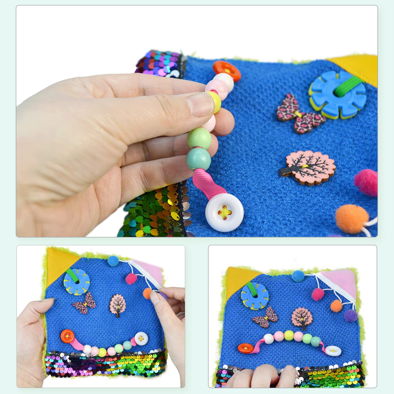 Sensory Pocket Squares For Alzheimer's & Dementia – Small Fidget Blanket For Stress Relief - View #2
