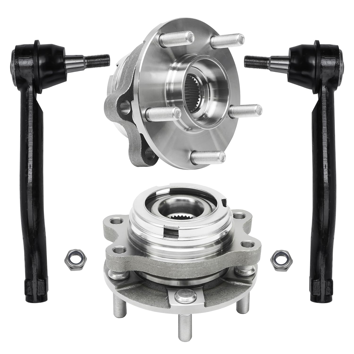 Detroit Axle - 4pc Front Wheel Bearing Hubs Kit for 09-18 Nissan Maxima