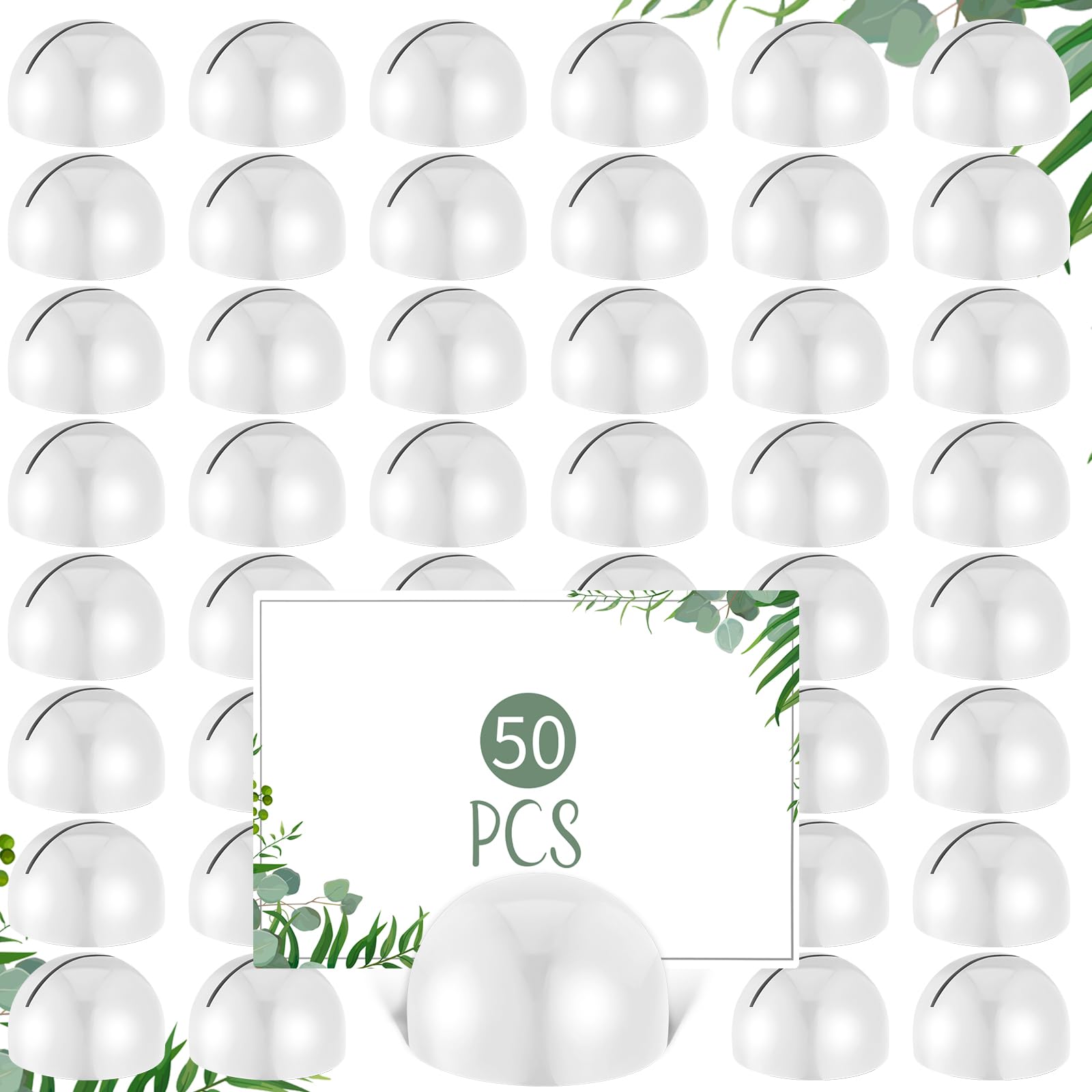 Geyoga Tischnummernhalter, runde Tischkartenhalter, Hochzeitstischnummernständer, moderne Tischkartenständer, Clips für Beerdigung, Hochzeit, Empfang, Jahrestag, Geburtstag, Party, Bankett, 50 Stück