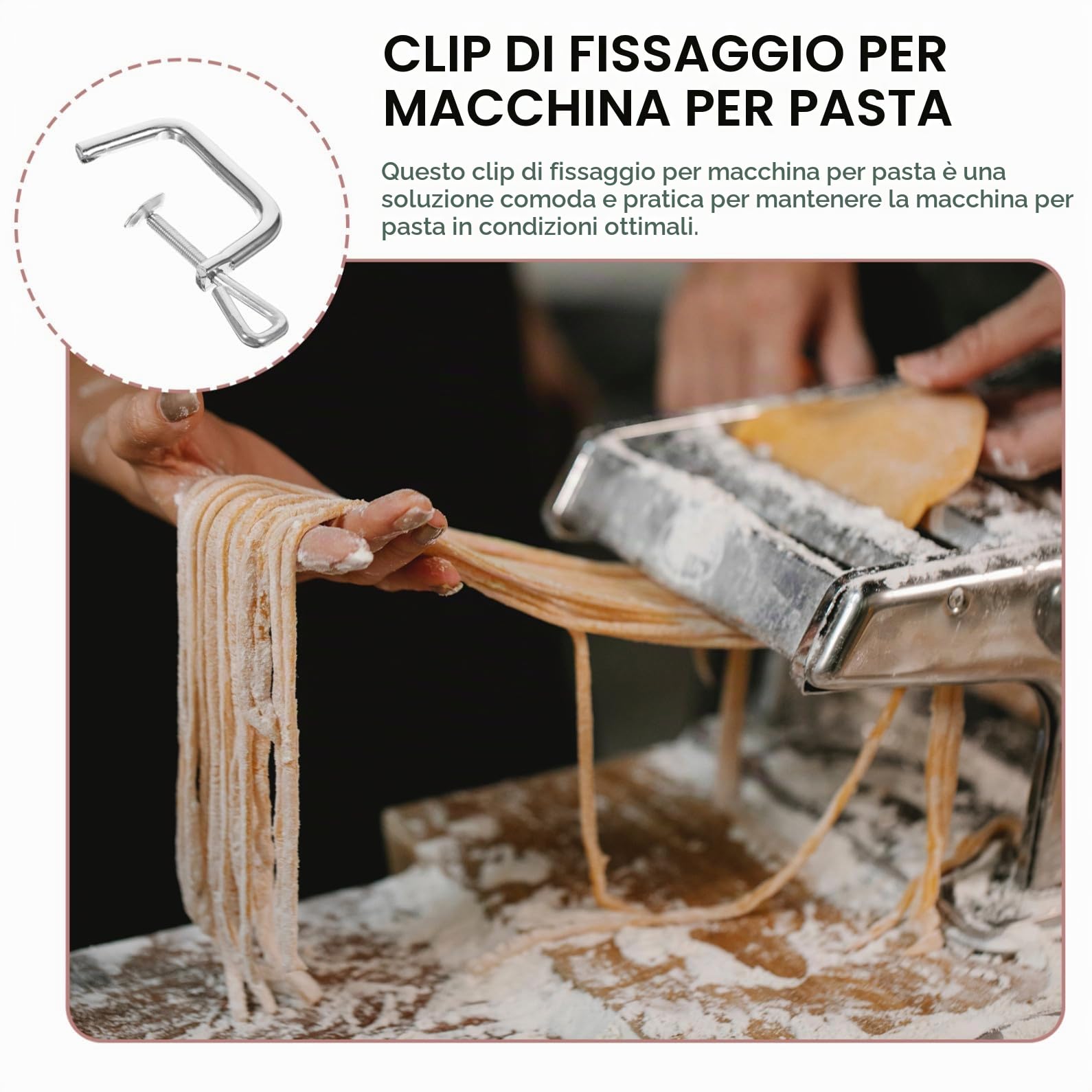 Garneck Clip Per Macchina Per La Pasta Accessorio Per Macchina Per La Produzione Di Pasta Morsetto Di Fissaggio Universale Per Macchina Per La Pasta
