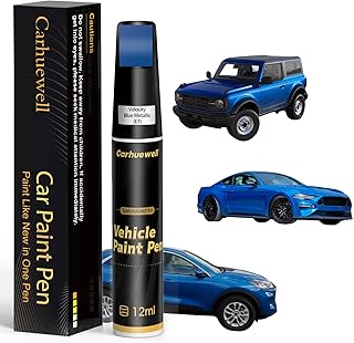 Velocity Blue Metallic(E7) Touch Up Paint for Ford, Car Paint Pen Scratch Repair Two-In-One Touch Up Paint, Exact Color Match for Ford Automotive Scratch Remover for Deep Scratches