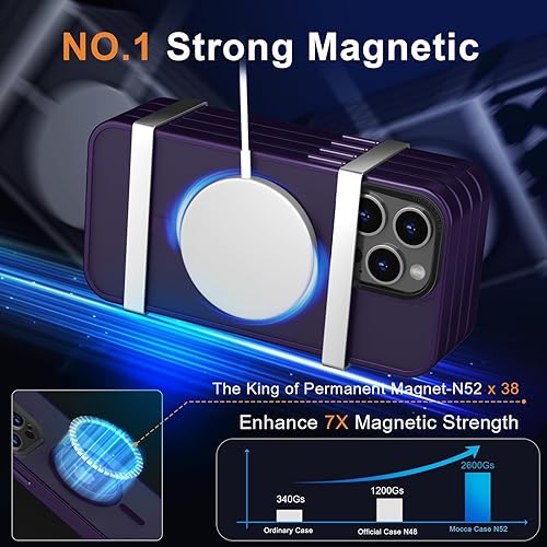 Vista 199 de MOCCA - Funda magnética resistente para iPhone 11 de 6.1 pulgadas, compatible con MagSafe, protector de pantalla de vidrio + protector de lente