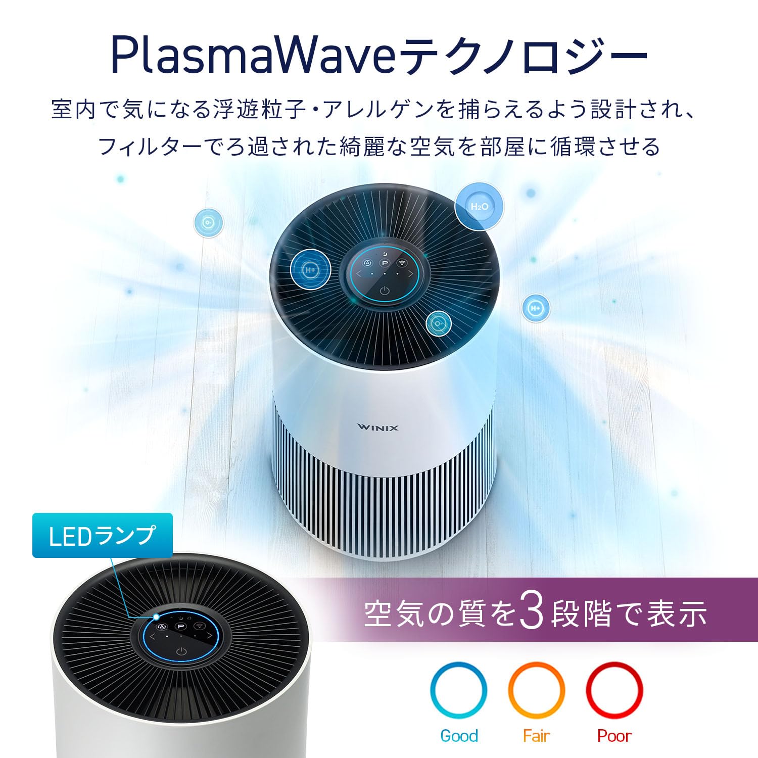 Amazon | WINIX (ウィニックス) 空気清浄機 18畳 花粉 ほこり ペット