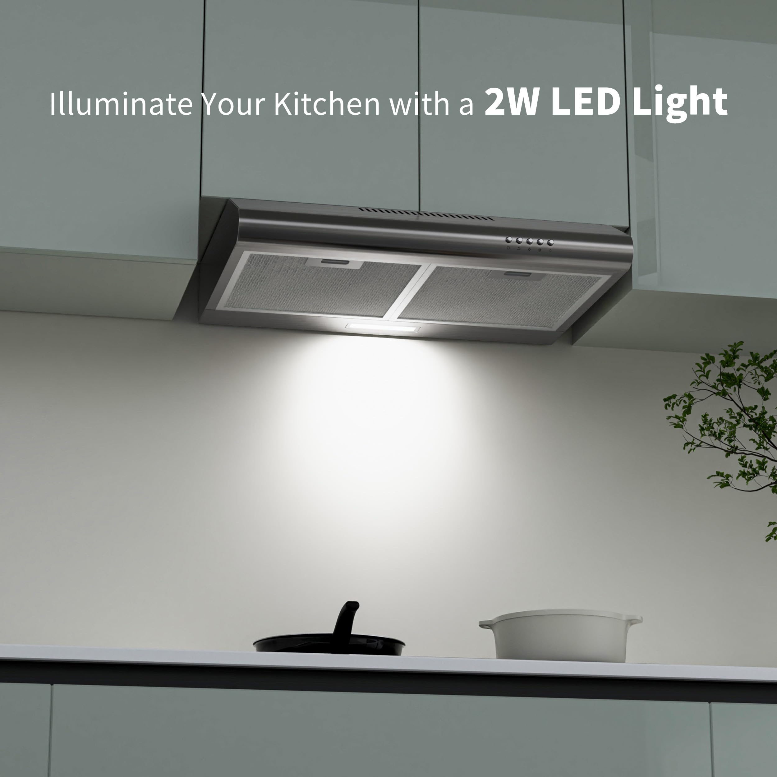 FIREGAS Okap kuchenny 60 cm, tryb obiegu i powietrza wylotowego, 250 m³/h, 3 poziomy mocy, w zestawie filtr węglowy, energooszczędny A+, cichy, oświetlenie LED, stal nierdzewna