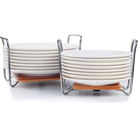 Plate Organizer 2 Pack for RV Dish Storage