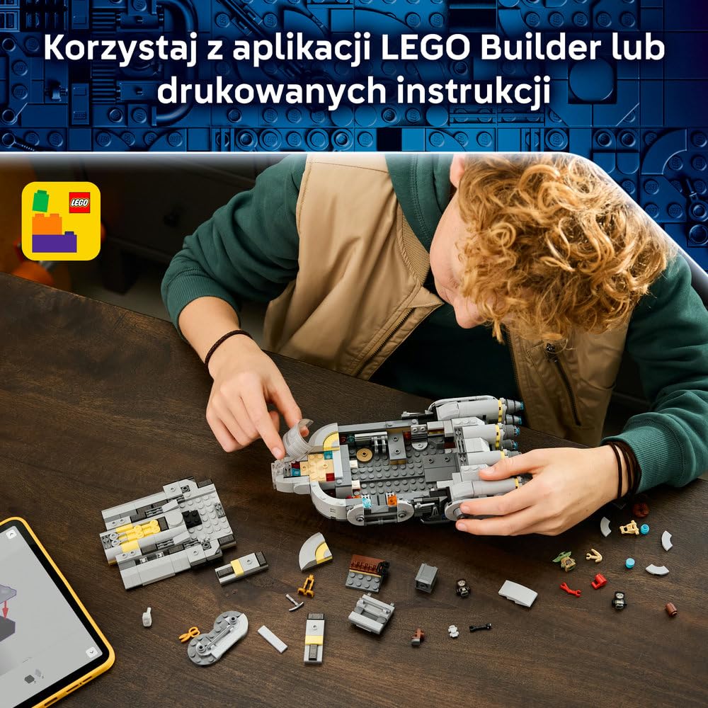 LEGO Star Wars Anzellański statek gwiezdny 75445 | Zabawka dla 9-latka, Grogu i 2 figurki Anzellanów, prezent Star Wars, klocki dla chłopca i dziewczynki, 701 elementów