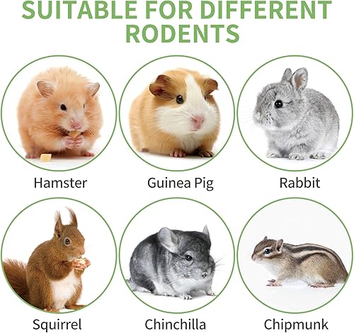 Miniatura 6 de 14 piezas de galletas naturales de Timothy de hierba y flores, juguetes masticables para conejo, cobaya, hámster, chinchilla, conejito, rata,