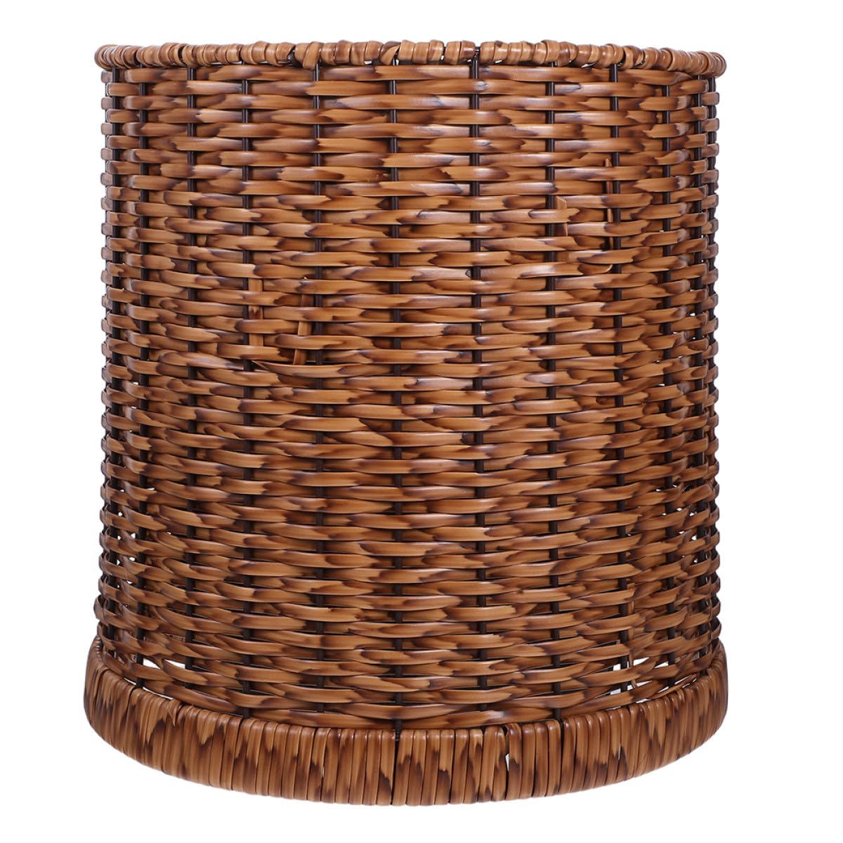 Großer 12l Retro Mülleimer aus Geflochtenem Rattanimitat Widerstandsfähig und Leicht zu Reinigen für Schlafzimmer und Hotel im Eleganten Vintage Stil