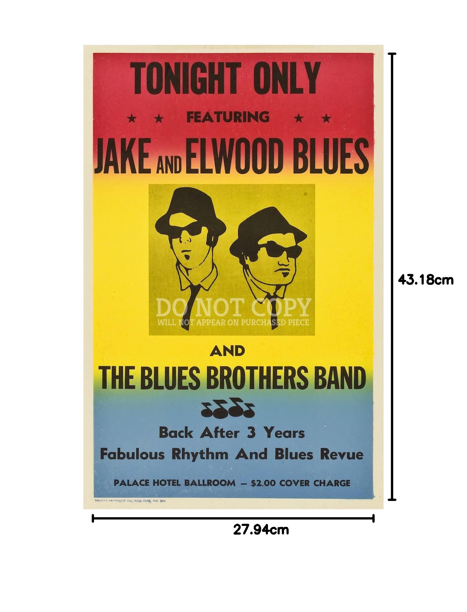 The Blues Brothers Concert Poster 11 X 17 - Awesome 1980 Live Show