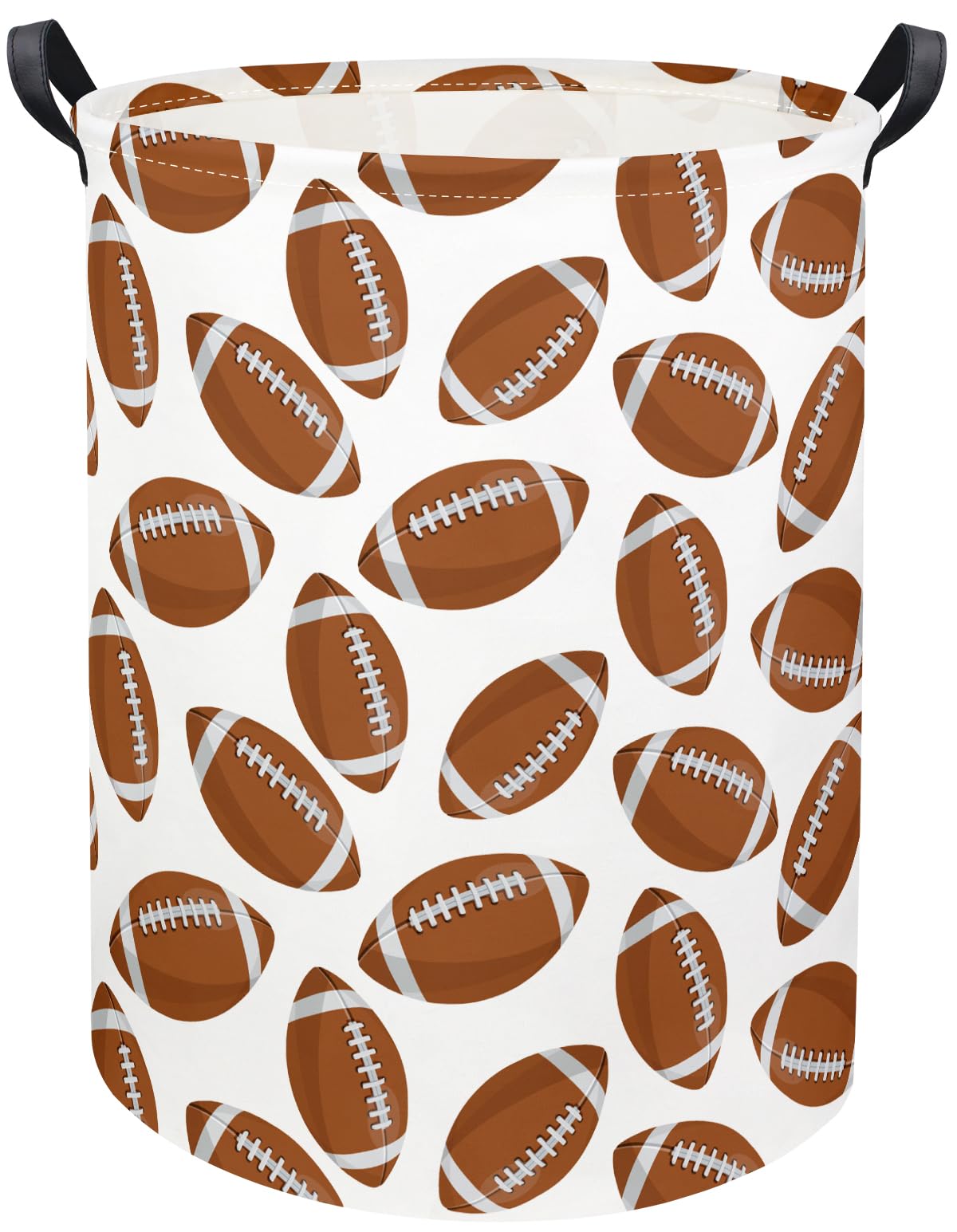 Kids Laundry Basket Baby Hamper Footballs Toy Storage Bin for Boys Room Decor Baby Nursery Hamper Gift Baskets for Bedroom Bathroom(Footballs)