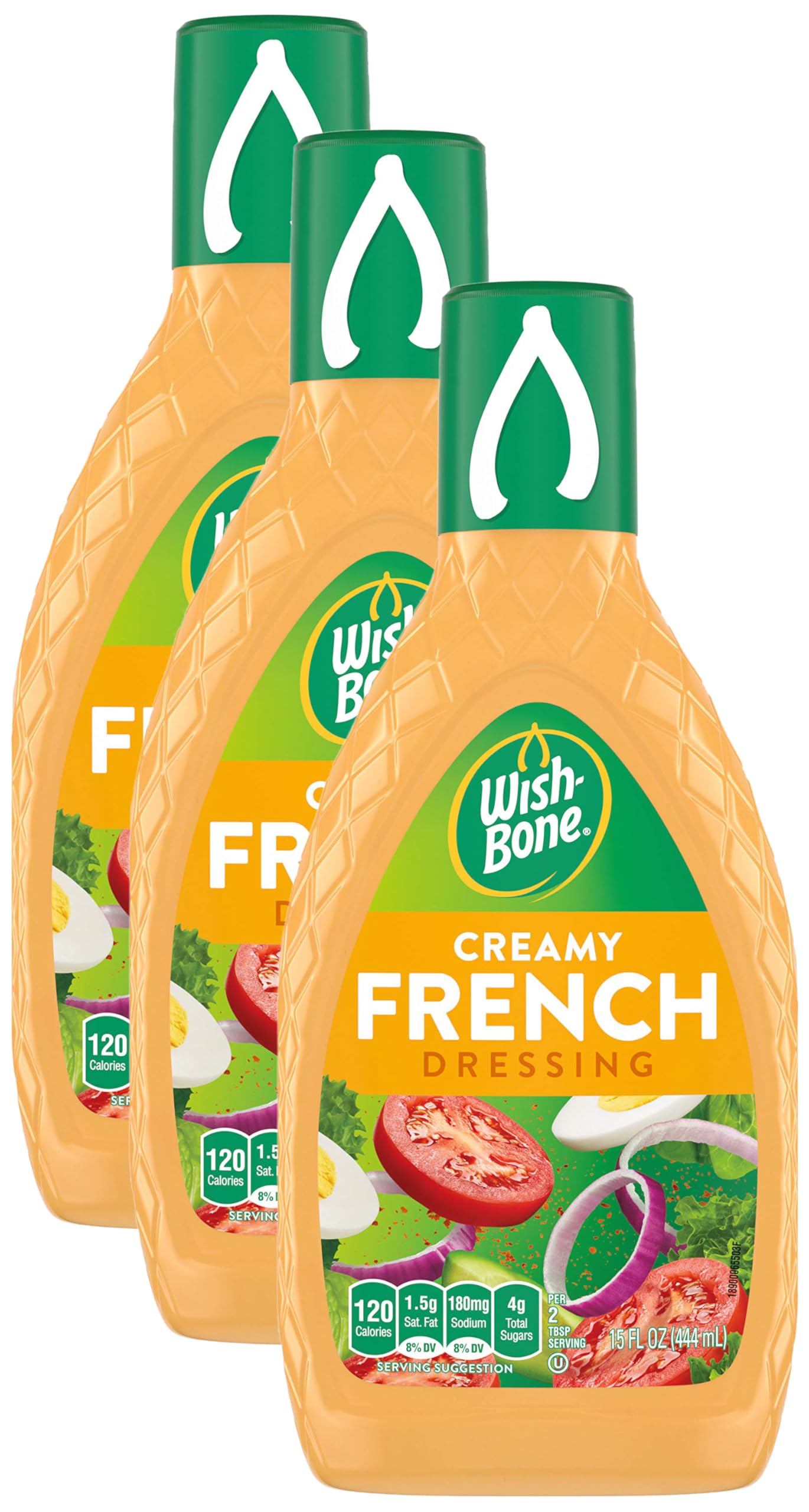 Wish-Bone Creamy French Salad Dressing, 15 FL OZ (Pack of 3)