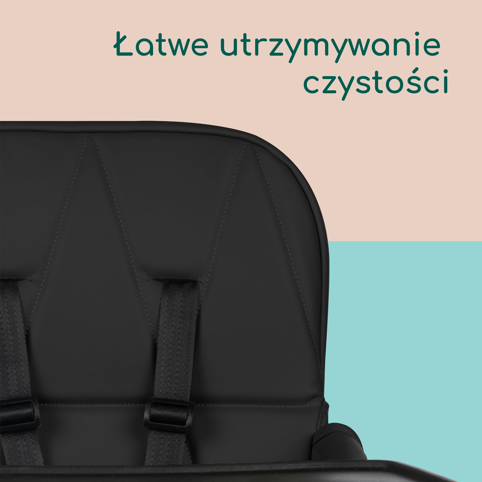 Bebeconfort Lily, Krzesełko do karmienia, 6–36 mies., 9–15 kg, ultra kompaktowe składanie, lekkie (4 kg), łatwe do czyszczenia, miękka wyściółka, składanie jedną ręką, Tinted Graphite