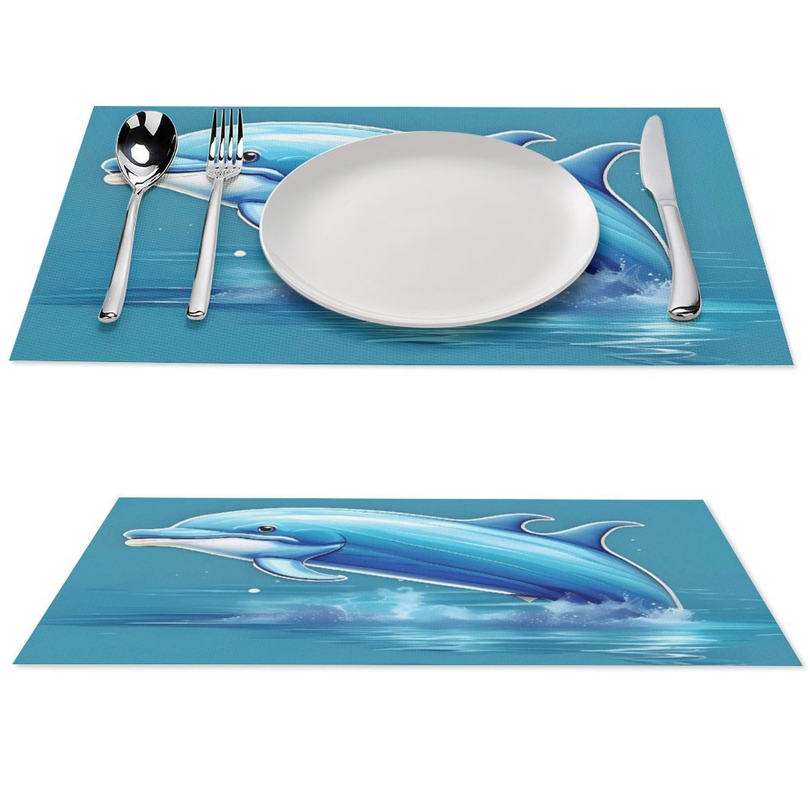 Set de table dauphin lavable en PVC pour protéger la table de cuisine des taches
