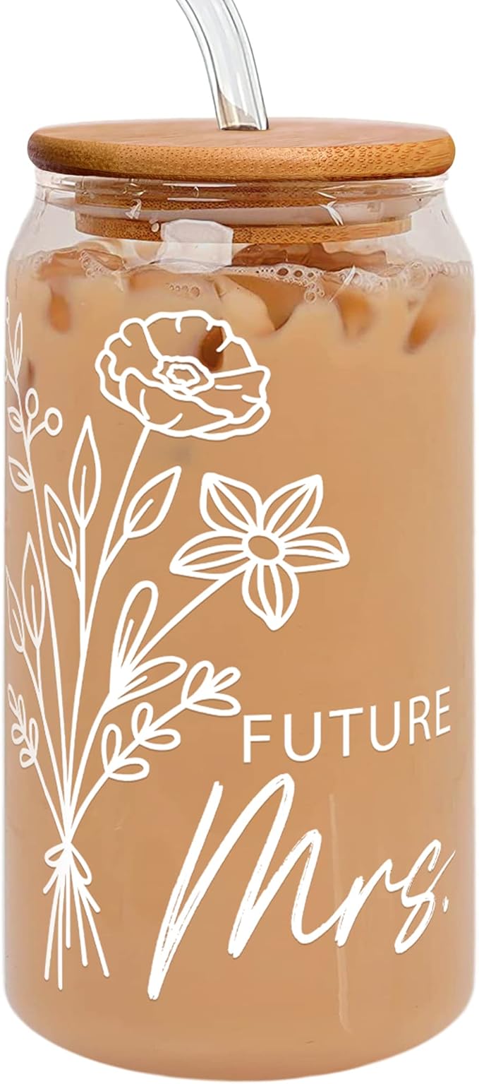 Bride Tribe Gift Ideas: Future Mrs. Can Glass
